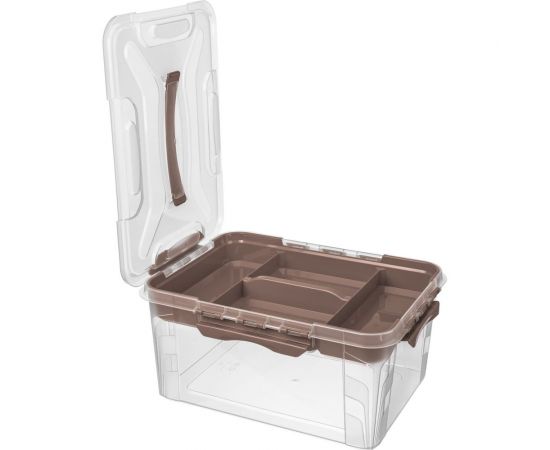 Универсальный ящик Econova Grand Box с замками и вставкой- органайзером, 15,3 л 433224414 – изображение 3
