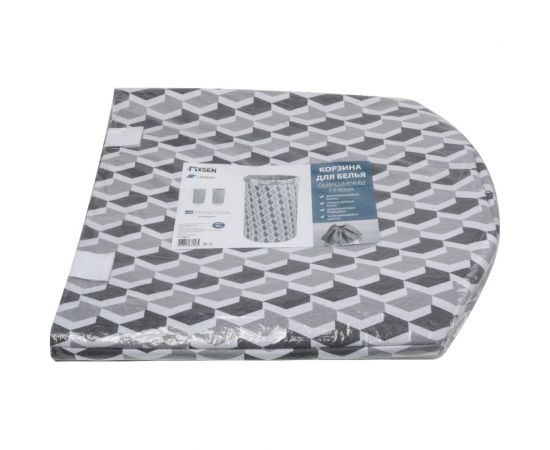 Корзина для белья FIXSEN на завязках, 80 л, серая FX-1033A – изображение 3