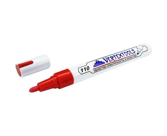 Строительный маркер-краска vertextools красный 0020-03 – изображение 3