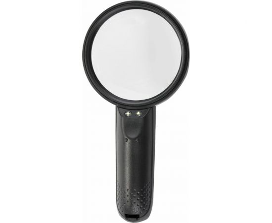 Просмотровая лупа BRAUBERG с подсветкой, диаметр 75 мм, увеличение 3, корпус черный 454130 – изображение 3