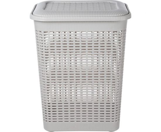 Корзина для белья Econova 50 л, 420х310х560 мм светло-серый 431293430 – изображение 3