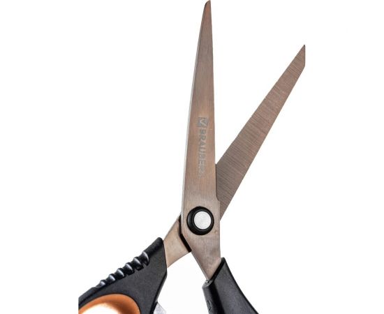 Ножницы BRAUBERG Heavy Duty 210 мм, суперпрочные, титановое покрытие, 2-х сторонняя заточка 236790 – изображение 3