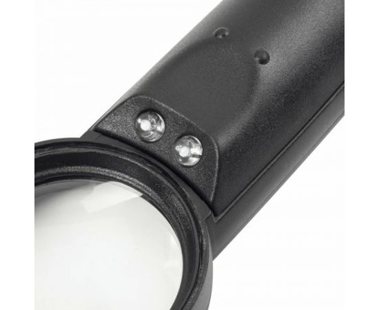 Просмотровая лупа BRAUBERG с подсветкой, диаметр 37 мм, увеличение 8, корпус черный 454127 – изображение 4