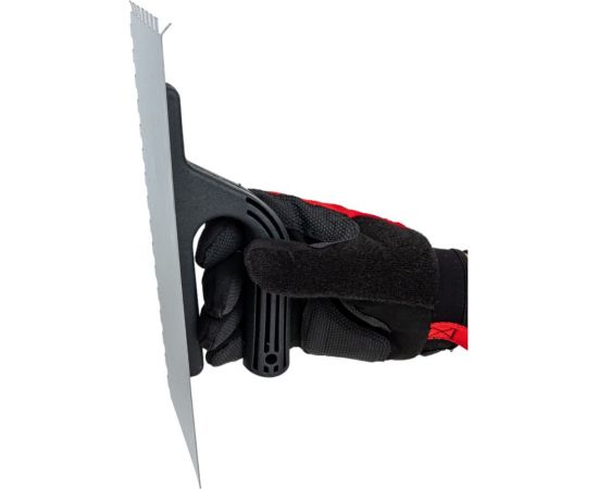 Зубчатая гладилка КЭС 8x8 мм, нержавеющая сталь, пластиковая рукоятка, 130x270 мм 10100004 – изображение 4