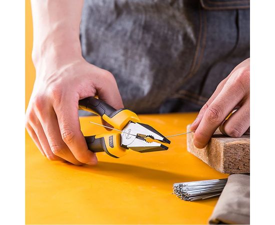 Комбинированные плоскогубцы DELI dl2007z 180мм сталь crv, прорезиненная двухкомпонентная рукоять 110702 – изображение 4