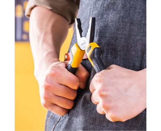 Комбинированные плоскогубцы DELI dl2007z 180мм сталь crv, прорезиненная двухкомпонентная рукоять 110702 – изображение 5
