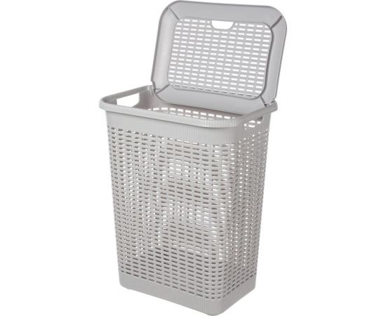 Корзина для белья Econova 50 л, 420х310х560 мм светло-серый 431293430 – изображение 5