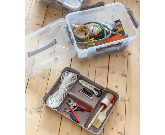 Универсальный ящик Econova Grand Box с замками и вставкой- органайзером, 15,3 л 433224414 – изображение 5