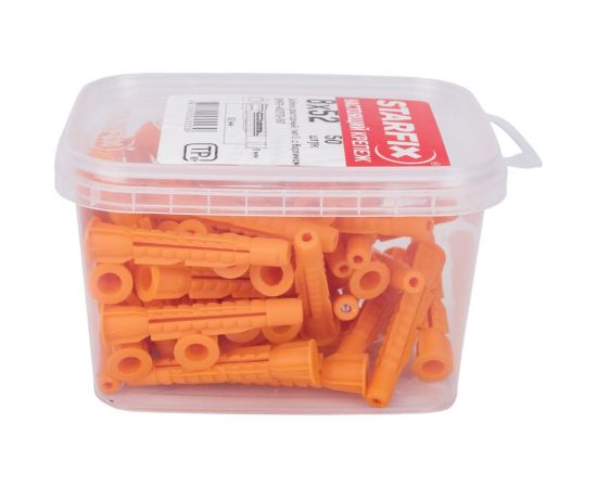 Распорный дюбель STARFIX 8x52 мм тип U с бортиком 50 штук SMP2-40270-50 – изображение 5