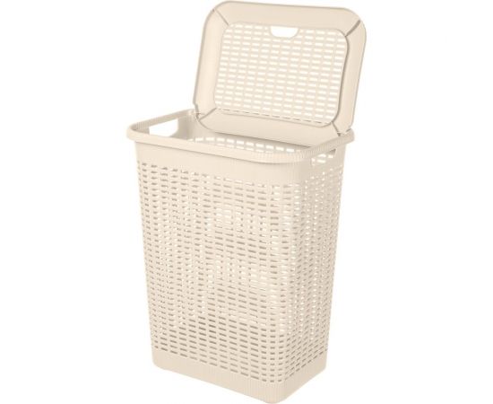 Корзина для белья Econova 50 л, 420х310х560 мм бежевый 431293407 – изображение 5