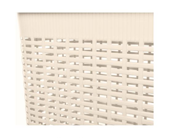 Корзина для белья Econova 30 л, 370х260х465 мм бежевый 431293307 – изображение 5