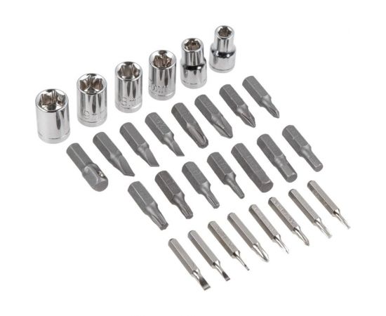 Реверсивная отвертка с набором бит и торцевых головок STARTUL Profi 31 предмет ST3095-31 – изображение 6