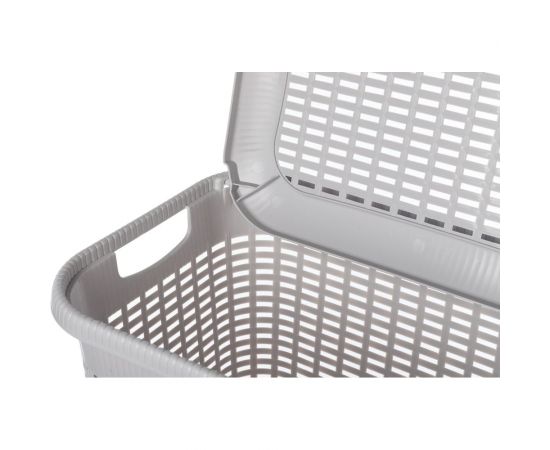 Корзина для белья Econova 50 л, 420х310х560 мм светло-серый 431293430 – изображение 6