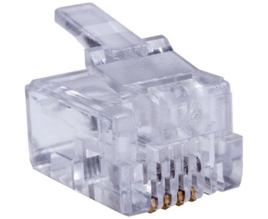Коннекторы SUPRLAN 6P4C /RJ-11/ /100 pcs/ 10-0227 