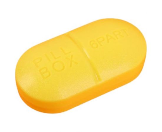 Таблетница ONLITOP PILL BOX 6 секций, 10х5.5х3 см, цвет микс 1528839 