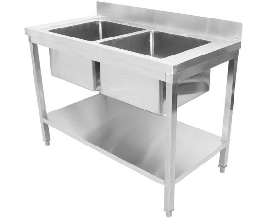 Моечная ванна Viatto с бортом, нержавеющая сталь std245a 1200x600x850 мм 167492 