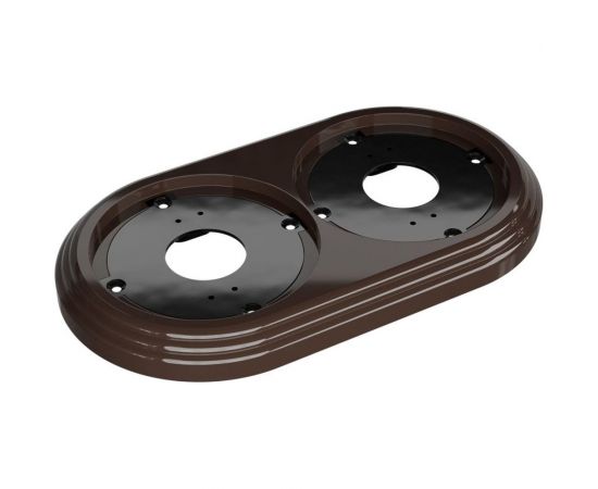 Рамка МЕЗОНИНЪ 2-местная пластиковая, цвет - коричневый GE30702-04 