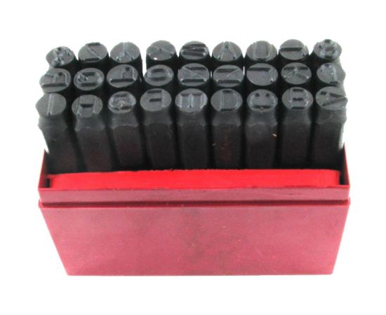 Буквенные клейма CNIC 1/8" сталь латинский шрифт 27шт от А до Z OT105 48123 