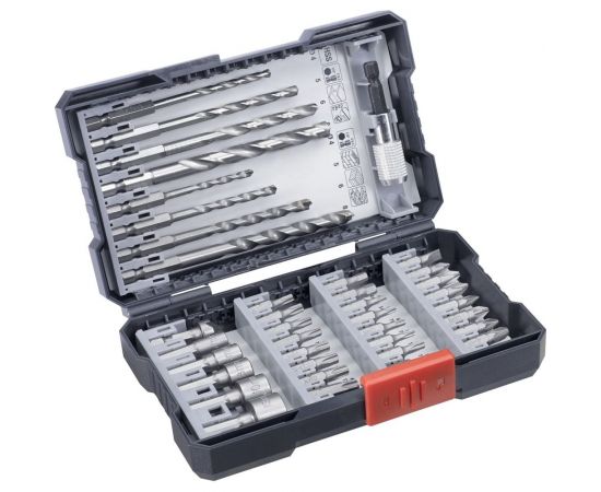 Набор бит, сверл, головок, 39 предметов, кейс kwb 108960 