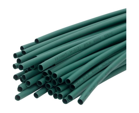 Термоусадка REXANT 5.0/2.5 мм, 1 м, зеленая 20-5003 