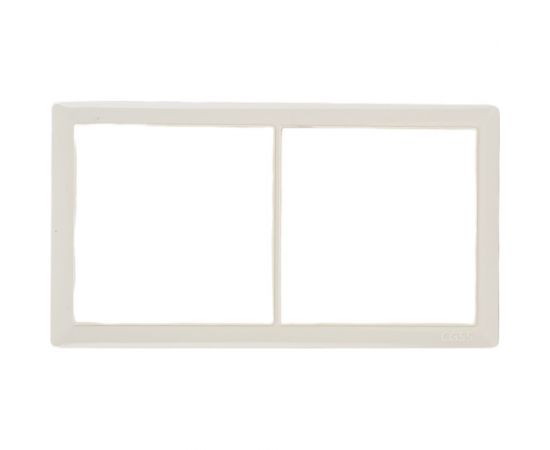 Двухпостовая рамка CGSS горизонтальная/вертикальная, бежевая Практика PL-P102-BGG 