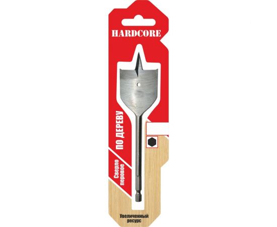 Сверло по дереву перовое с подрезателями Long (26x300 мм) Hardcore 162630 