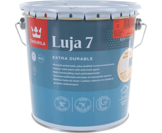 Акрилатная краска TIKKURILA LUJA 7 ЛУЯ 7 матовая база С 2,7 л 40485 