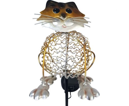 Садовый фонарь ЧУДЕСНЫЙ САД 320 лунный кот со светодиодной подсветкой, на солнечной батарее, металл 4606400207849 