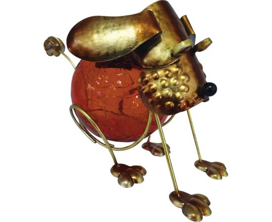 Садовый фонарь ЧУДЕСНЫЙ САД 321 лунный пес со светодиодной подсветкой, на солнечной батарее, металл/пластик 4606400207894 