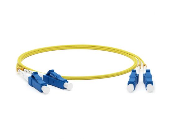 Патч-корд Hyperline FC-D2-9-LC/UR-LC/UR-H-15M-LSZH-YL волоконно-оптический (шнур) SM 9/125 48163 