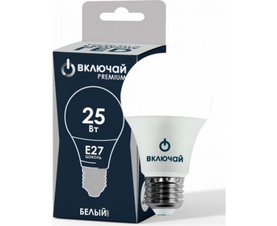 Светодиодная лампа Включай 4000K 220V LED PREMIUM А80-25W-E27-W ЛОН 1200954 