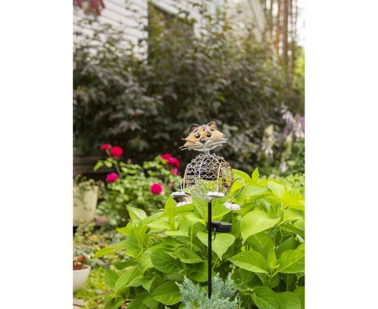 Садовый фонарь ЧУДЕСНЫЙ САД 320 лунный кот со светодиодной подсветкой, на солнечной батарее, металл 4606400207849 – изображение 11