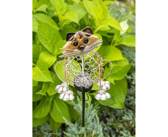 Садовый фонарь ЧУДЕСНЫЙ САД 320 лунный кот со светодиодной подсветкой, на солнечной батарее, металл 4606400207849 – изображение 12