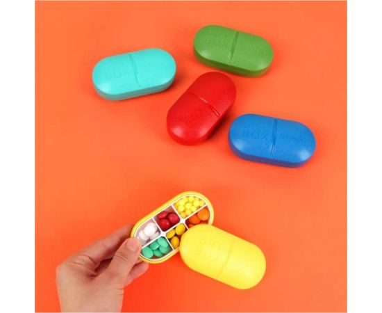 Таблетница ONLITOP PILL BOX 6 секций, 10х5.5х3 см, цвет микс 1528839 – изображение 2