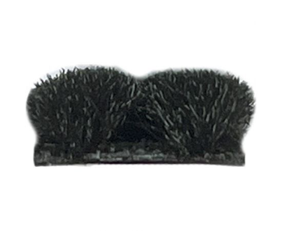 Щёточный уплотнитель Mebax 9,5x4, чёрный, 4Р, на клею, на плёнке, 6 м 00-00002120 – изображение 2