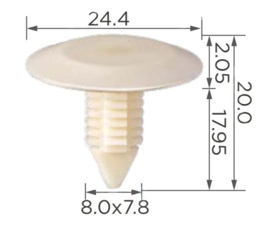 Автокрепеж для Chevrolet/Chrysler/Daewoo/Ford/GM/Mitsubishi/Opel 10 шт 2048248 КрепАвто 0133 – изображение 2