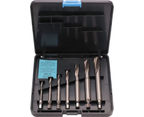 Набор метчиков VOELKEL машинных спиральных M3-M12 HSSE 7пр V47976 – изображение 2