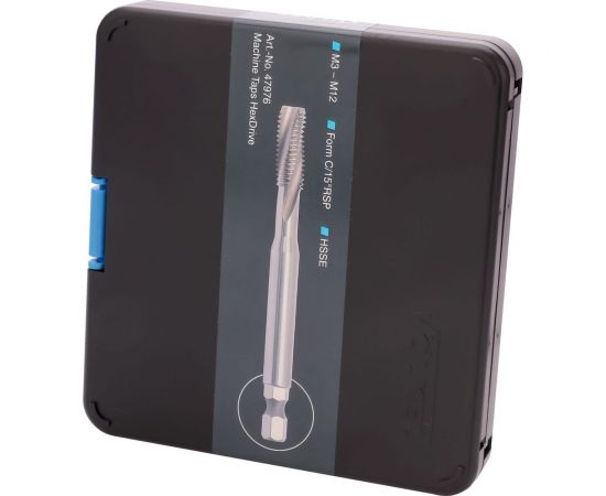 Набор метчиков VOELKEL машинных спиральных M3-M12 HSSE 7пр V47976 – изображение 3