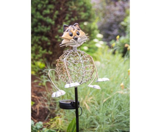 Садовый фонарь ЧУДЕСНЫЙ САД 320 лунный кот со светодиодной подсветкой, на солнечной батарее, металл 4606400207849 – изображение 3