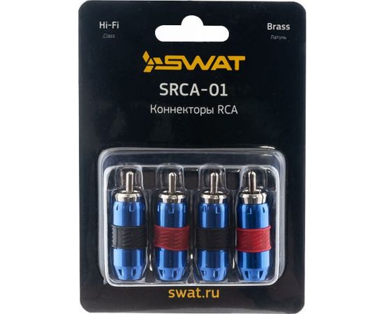 Коннектор RCA SWAT,синий, упак 4 штуки SRCA-01 – изображение 3