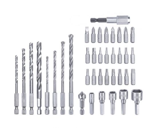 Набор бит, сверл, головок, 39 предметов, кейс kwb 108960 – изображение 3