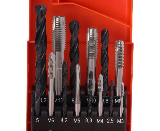 Набор машинных метчиков Bucovice Tools М3-М12, HSS 104001 – изображение 3