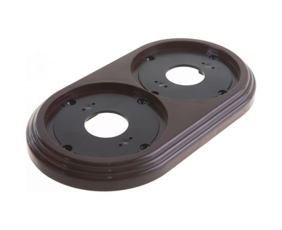 Рамка МЕЗОНИНЪ 2-местная пластиковая, цвет - коричневый GE30702-04 – изображение 3