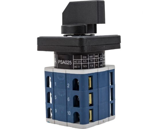 Трехфазный реверсивный переключатель полюсов Emas 1-0-2 25А, PSA025KD334S – изображение 5