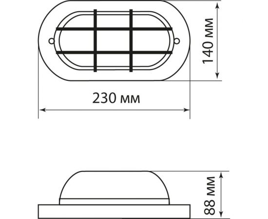 Светильник TDM НПБ1402 овал с решеткой, 60 Вт IP54, сосна SQ0303-0436 – изображение 5