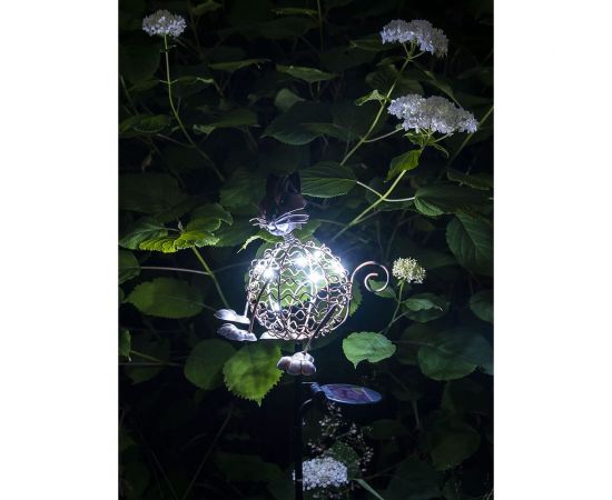 Садовый фонарь ЧУДЕСНЫЙ САД 320 лунный кот со светодиодной подсветкой, на солнечной батарее, металл 4606400207849 – изображение 5