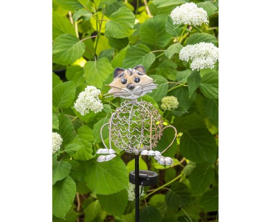 Садовый фонарь ЧУДЕСНЫЙ САД 320 лунный кот со светодиодной подсветкой, на солнечной батарее, металл 4606400207849 – изображение 7