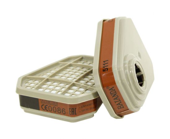 Фильтр для защиты от органических паров и газов с температурой кипения t > 65 С, A1, BAIANDA 2 шт 5111 