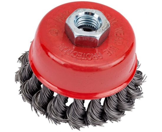 Щётка-крацовка с крученым ворсом (75 мм; M14; жесткая) для УШМ Orientcraft OCCBAKAG175300 