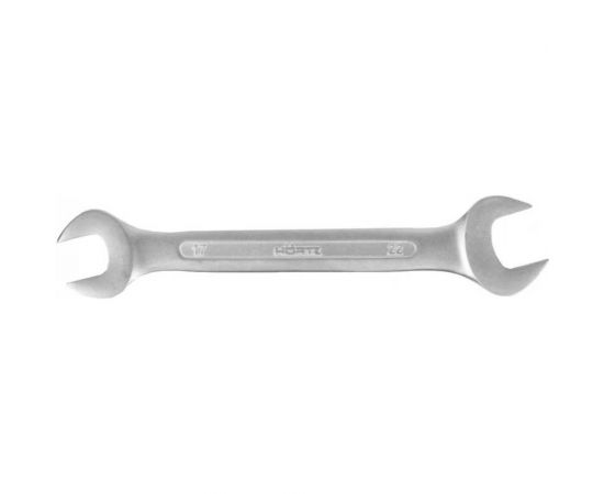 Двусторонний гаечный ключ Hortz 17x22 мм, хромированный, HOR 1086380 